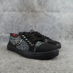 Guess Shoes Womens 5.5 Sneakers Fashion Black Logo Casual Lace Up Trainer Diedra